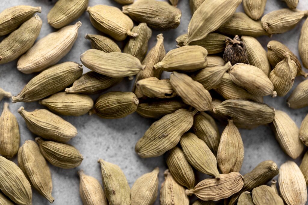 Bulk green cardamom stock ready for packing