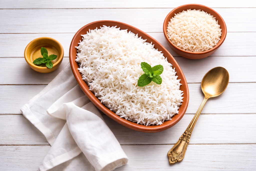 Firm texture rice grains