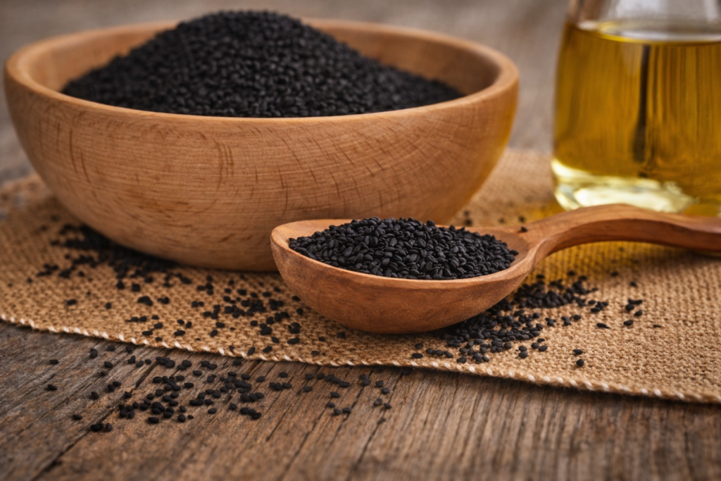 Natural black sesame oil extraction
