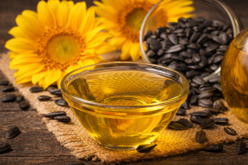Mechanically extracted sunflower oil
