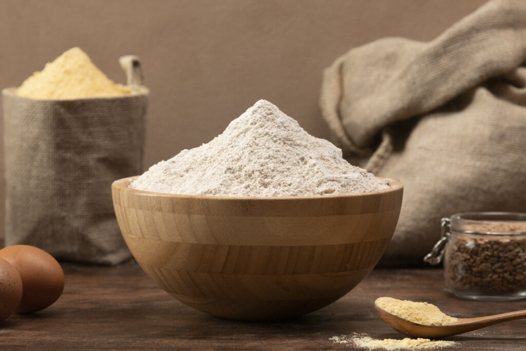 Blended grain flour bulk packaging